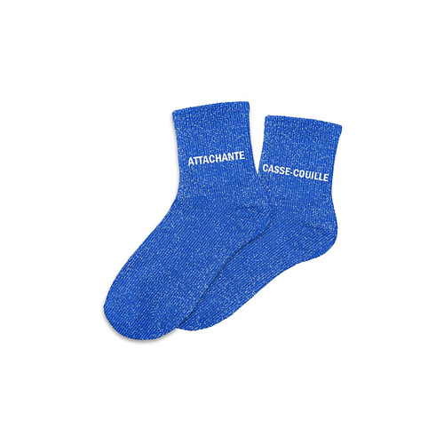 Chaussettes femme bleu - chaussettes,