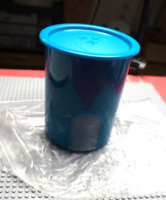 TUPPERWARE neuf : boite ronde one touch bingo dose 1,25 litre bleu canard vision