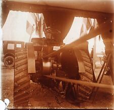 FRANCE Tracteur Fiat Italie 1921 Photo Vintage Plaque de verre P74L25n