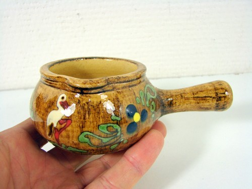 Ancien petit poelon faience - petit,