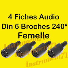 4 Fiches DIN 5 Broches Femelle