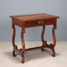 Bureau Ancien Noyer avec Tiroir Italie Fin du XIXe Siècle Original