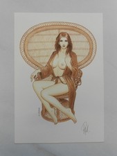 Superbe ex-libris 37 PATURAUD ( SUCCUBES )( MATA HARI ) Format A5 signé