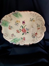 Plat à asperges, Longchamps, style louis XV, XIXe, signé