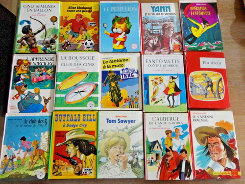Lot bibliotheque rose vert - rose,