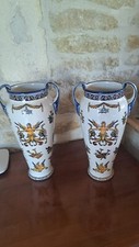 Paire de vases Gien style