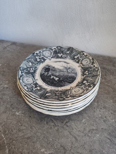 Lot anciennes assiettes j - 8,