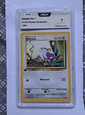Carte Pokémon Rattata 61/102 PCA 9 Set de Base Édition 1 Wizards FR NM 1999