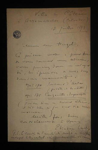 Lack théodore lettre - -,