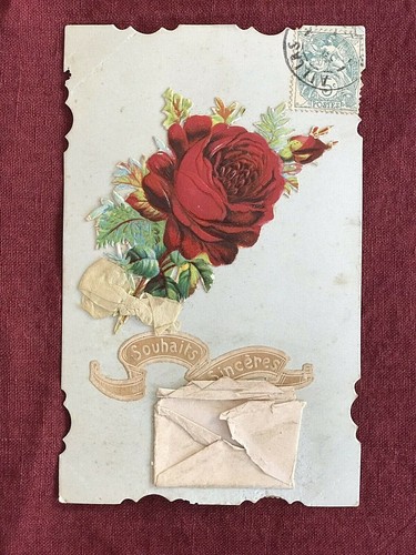 Carte découpi 1900 rose - 1900,