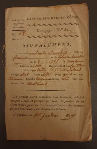 Livret militaire premier - livret,