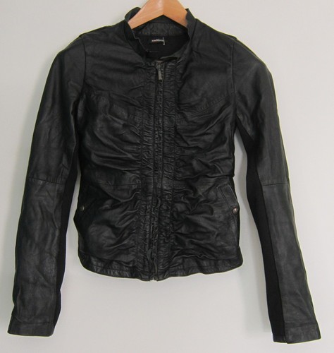 Blouson cuir agneau morgan - cuir,
