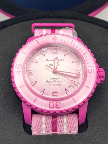 Swatch blancpain pink ocean - swatch,