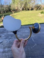 Applique Vintage Design Verre & Laiton Doré Antique Lamp