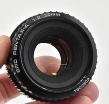 PENTAX A SMC 50mm f/2 OBJECTIF MONTURE K excellent, lentilles irréprochables