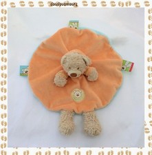 Doudou Ours Beige Plat Rond