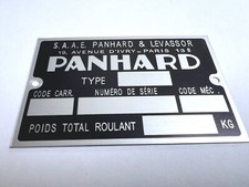 Plaque constructeur PANHARD