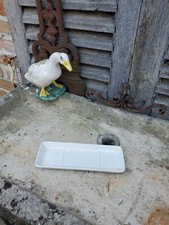 Porte savon peigne ancien faïence gien vaisselle blanche