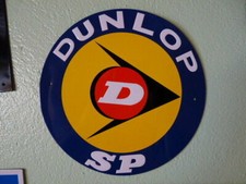 PB14 PLAQUES PUBLICITAIRE tolée L'age d'or de l'Automobile : DUNLOP 21 cm