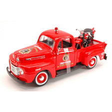 FORD F-1 PICK UP 1948 + HARLEY DAVIDSON 1936 EL KNUCKLEHEAD 1:24 Maisto Veicoli 