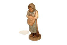 Figurine en terre cuite - Santon - Paysanne - 18 cm