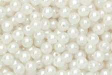 LOT DE 500 PERLES NACREES BLANC ACRYLIQUE Ø 4 mm - LIVRAISON GRATUITE - CREATION