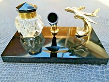 ancien encrier en cristal et