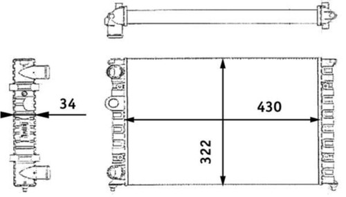 Mahle radiator for golf mk3 - for,