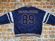 Neuf Karl Kani 1989 Vintage Baseball Usa Bomber Veste Navy Varsity Gr: XXL Neuf