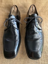 Chaussures derby homme PRADA en cuir noir taille UK 8 || US 9