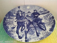 ASSIETTE DÉCORATIVE MURALE FAÏENCE DE DELFT " O.Eerelman "