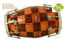 Musical Handmade Dholak / Dholki Traditionnel Musical Instrument Avec Housse