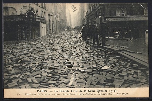 Carte postale paris pavés de - postale,