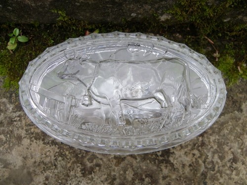 Ancien beurrier verre - ancien,