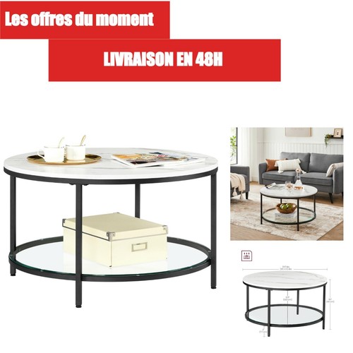 Vasagle table basse - basse, ronde