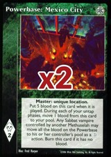 Lot of 2 cards: Powerbase: Mexico City [Third set] - VTES card
