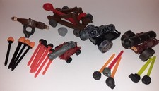 Lot canons + catapultes PLAYMOBIL - Thème " Pirates - Chevaliers - Romains " 
