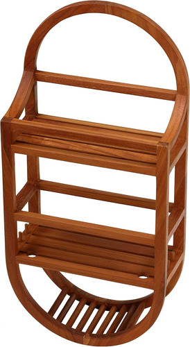 Teak shower caddie - teak,