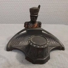 Ancien Encrier Porte Plume En