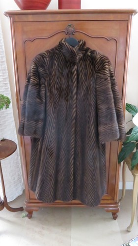 Manteau vison raye - de,