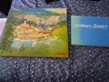 Georges FLANET village de SAINTE CROIX VERDON PROVENCE huile sur toile signée