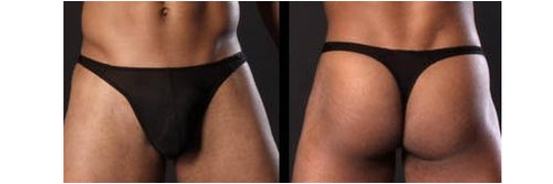 Slip string noir - string, l