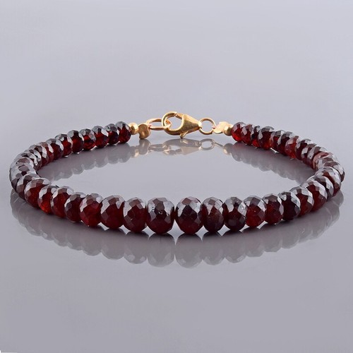 Bracelet perles grenat naturel - bracelet,