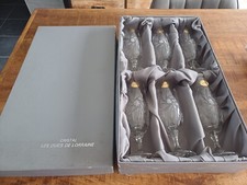 6 flutes à champagne en cristal de Lorraine Grand duc Neuf 