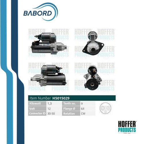 Moteur démarreur hoffer pour - démarreur,