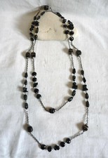 Collier sautoir double rangs