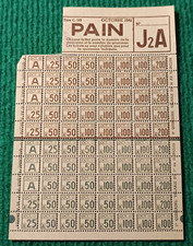 FEUILLE DE TICKETS DE