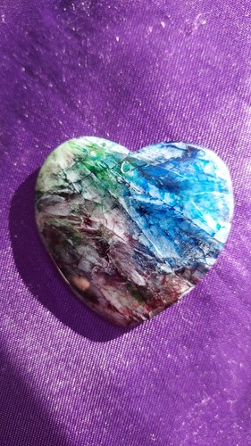 Pendentif coeur agate violet - pendentif,
