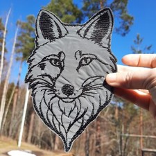 Patch brodé réfléchissant Wild Fox à repasser