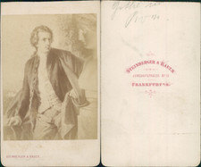 Steinberger, Frankfurt, Goethe Vintage albumen cdv print.D'après dessin.